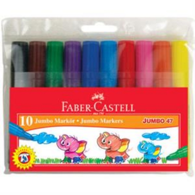 Picture of Faber Castell Jumbo 47 10 lu Markör Boya Kalemi