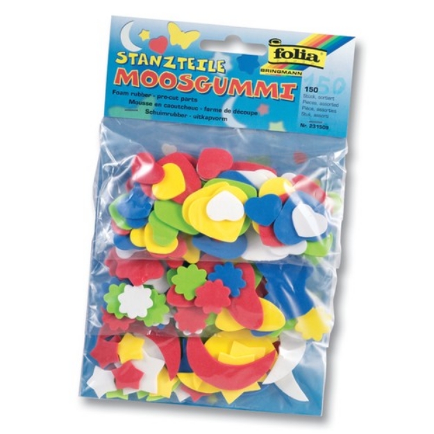 Picture of Folia Paper Moosgummi 150 Yıldız Kalp Çicek Şekiller