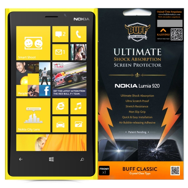 Picture of Buff Lumia 920 Darbe Emici Ekran Koruyucu Film