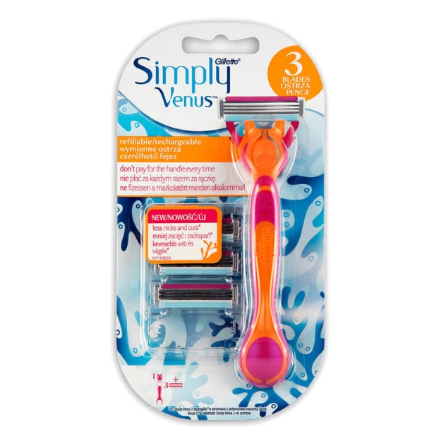 Picture of Gillette Simply Venus 3 Tıraş Makinesi + 3 Yedek Tıraş Bıçağı