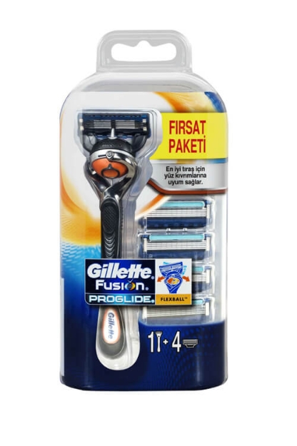 Picture of Gillette Fusion ProGlide FlexBall Tıraş Makinesi + 4lü Tıraş Bıçağı (Seyahat Çantası Hediyeli )