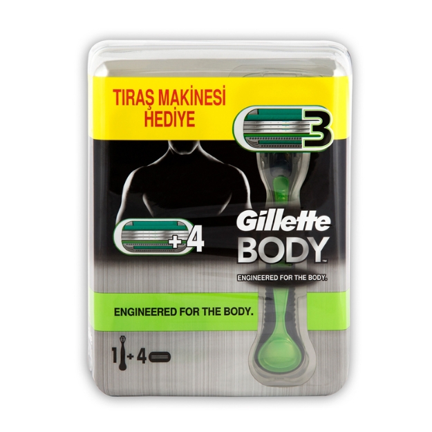 Picture of Gillette Body Vücut için Tıraş Bıçağı 4lü (Tıraş Makinesi Hediyeli)