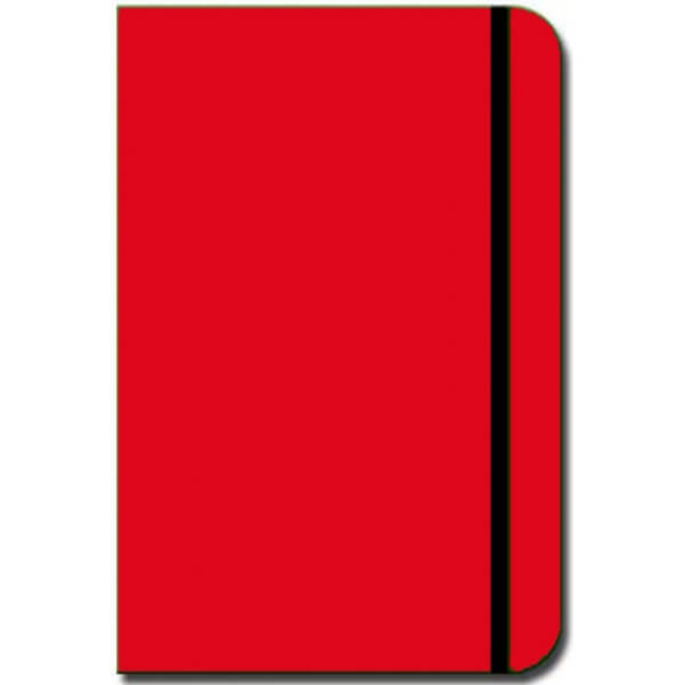 Picture of Deffter Kırmızı Sert Kapaklı Lastikli 76 Yaprak Çizgili Defter