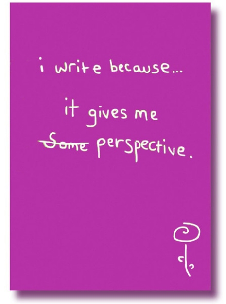 Picture of I Write Because It Gives Me Perspective Sert Kapaklı 96 Yaprak Çizgili Defter