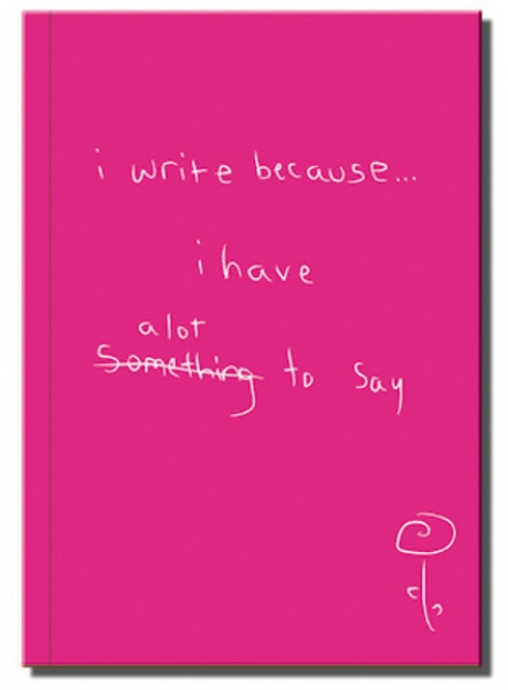 Picture of I Write Because I Have A Lot To Say Sert Kapaklı 96 Yaprak Çizgili Defter