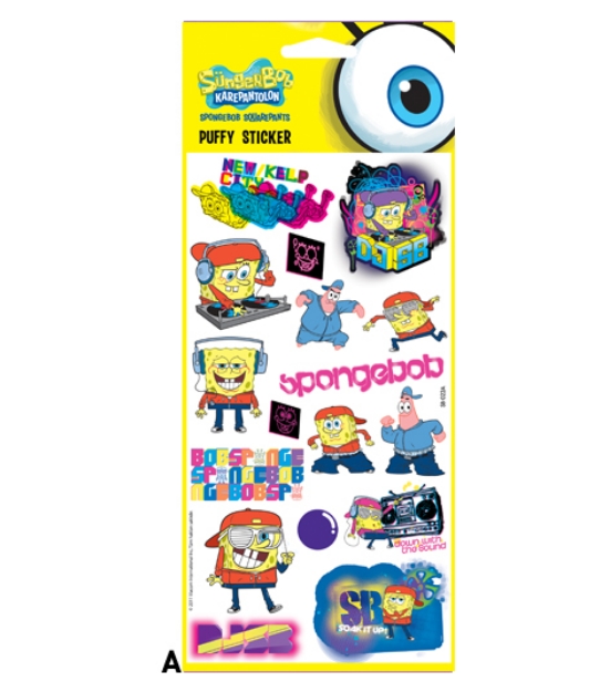 Picture of Sünger Bob Puffy Sticker 12,4x29,5 cm SB-022