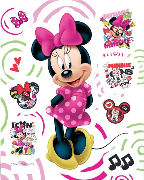 Picture of Fosforlu Duvar Sticker Minnie 19 cm FS-123