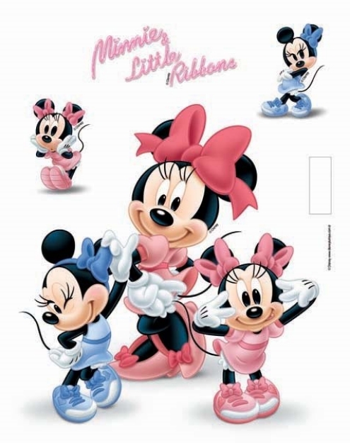 Picture of Fosforlu Duvar Sticker Minnie Baby 19 cm FS-128
