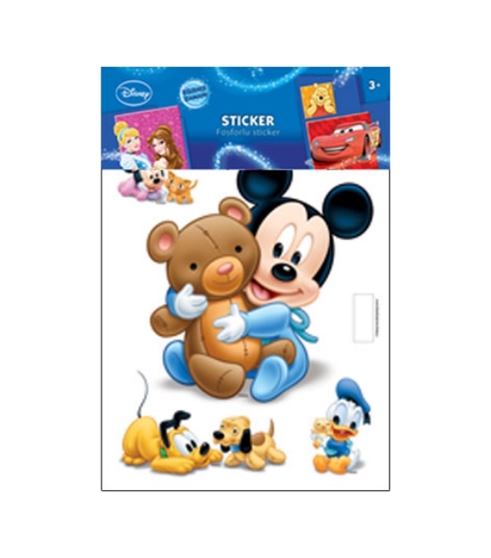 Picture of Fosforlu Duvar Sticker Mickey Baby 19 cm FS-129