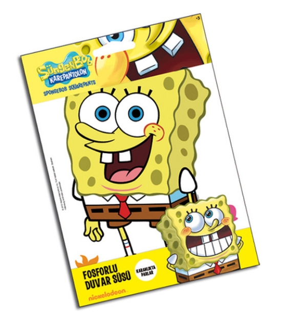 Picture of Fosforlu Duvar Sticker Süngerbob-1 19 cm FS-136