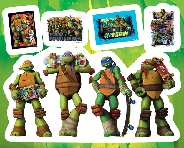 Picture of Fosforlu Duvar Sticker Ninja Turtles 19 cm FS-192