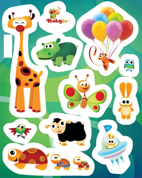 Picture of Fosforlu Duvar Sticker Baby TV 19 cm BTV-003