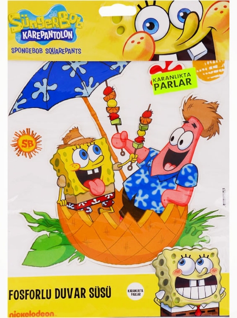 Picture of Sünger Bob Fosforlu Duvar Sticker FS-152