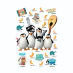 Picture of Madagaskar Penguenleri Duvar Sticker 68x48 cm DW-014