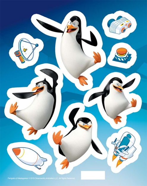 Picture of Fosforlu Duvar Sticker Madagaskar Penguenleri 19 cm DW-013