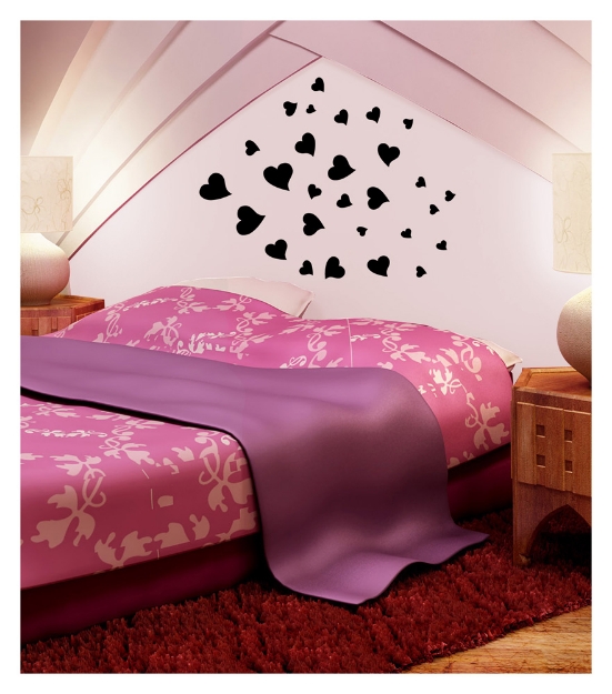 Picture of Kadife Duvar Sticker Modern KalplerDP-275
