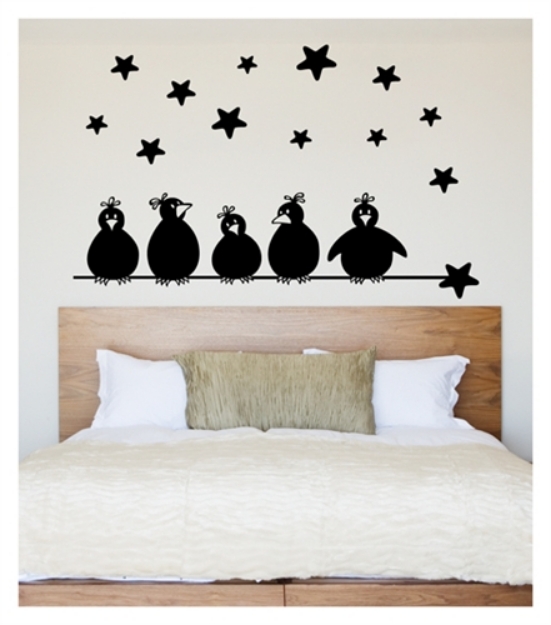 Picture of Kadife Duvar Sticker Cuties Tombul Kuşlar DP-041