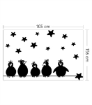 Picture of Kadife Duvar Sticker Cuties Tombul Kuşlar DP-041