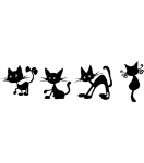 Picture of Kadife Duvar Sticker Cuties Karakedi  DP-117