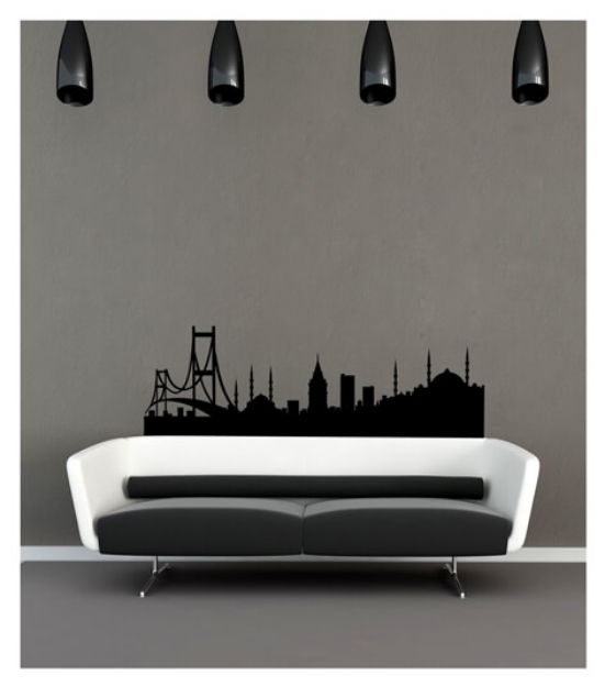 Picture of Kadife Duvar Sticker Cities İstanbul-7 DP-805