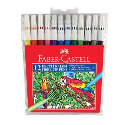 Faber Castell Yıkanabilir 12 Renk Keçeli Kalem detaylarını göster Faber Castell Yıkanabilir 12 Renk Keçeli Kalem resmi