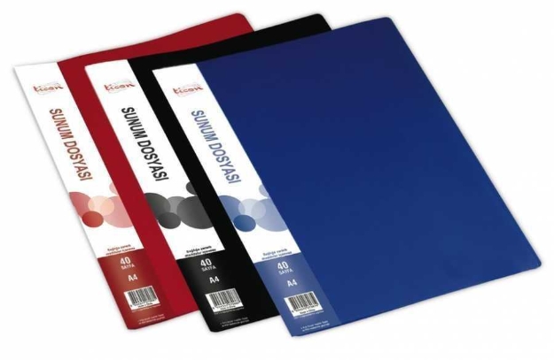 Picture of Ticon & Kraf 40 Yaprak Şeffaf Cepli Sunum Dosyası - A4 Evrak Düzenleme Klasörü