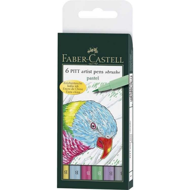 Picture of Faber Castell Pitt Çizim Seti Pastel Tonlar 6 Renk