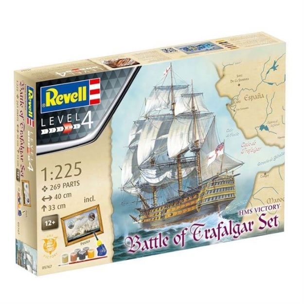 Picture of Revell 05676 HMS Victory Battle of Trafalgar Gift Set – 1:225 Ölçekli Model Gemi Maketi