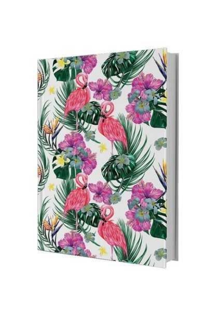Picture of Deffter Paradise Tropic Flowers Sert Kapaklı Çizgili Defter