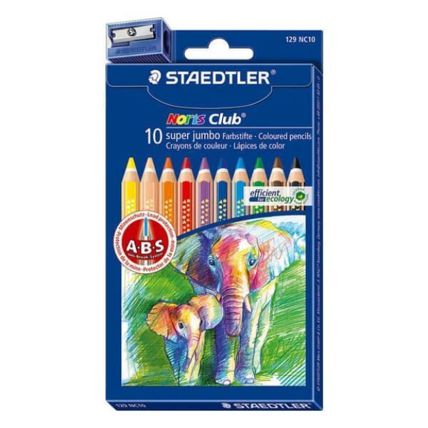Picture of Staedtler Noris Clup Süper Jumbo Altıgen Kuru Boya 10 Renk