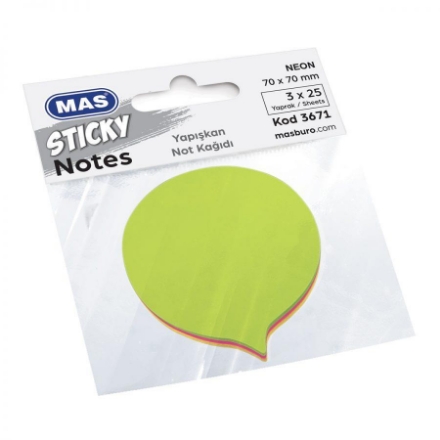MAS Post-it Konuşma Balonu Not Kağıdı 75 Yaprak detaylarını göster MAS Post-it Konuşma Balonu Not Kağıdı 75 Yaprak resmi