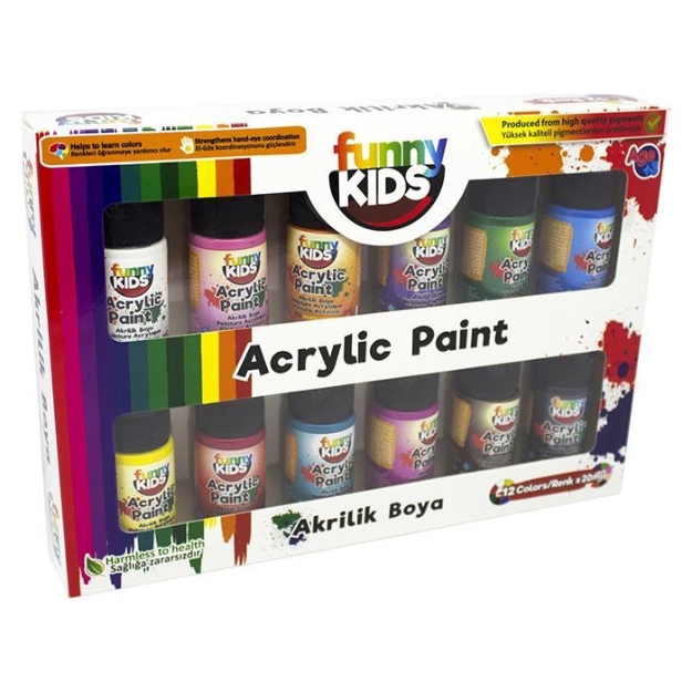 Picture of Funny Kids 20 Ml Akrilik Boya Seti 12 li