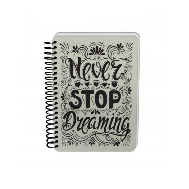 Picture of Raw Grey / Never 14x21,5 Sert Kapak Spiralli 90 Yaprak Çizgisiz Defter