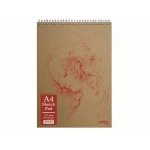 Picture of Kraft A4 21x29,7 Karton Kapak Spiralli Eskiz Defteri 50 Yaprak Çizgisiz Defter