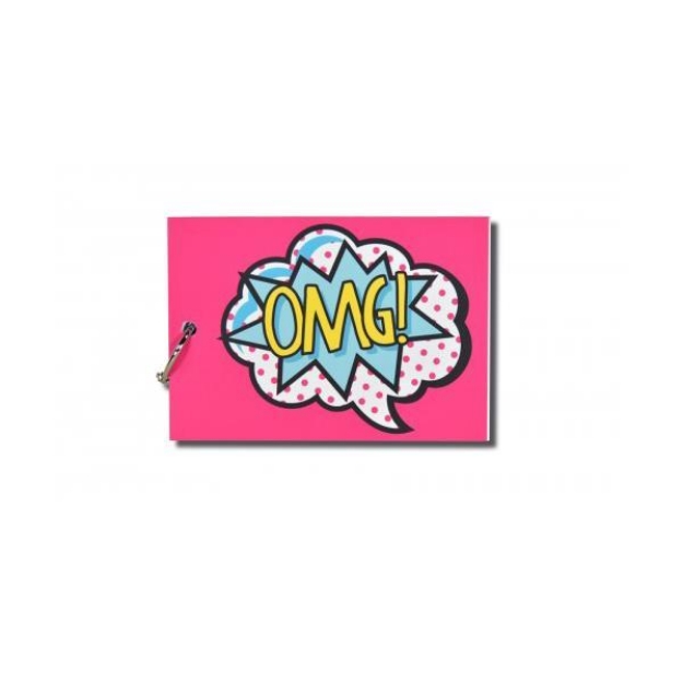 Picture of OMG 7,5x10,5 Karton Kapak Halkalı 80 Yaprak Çizgisiz Mini Not Defteri