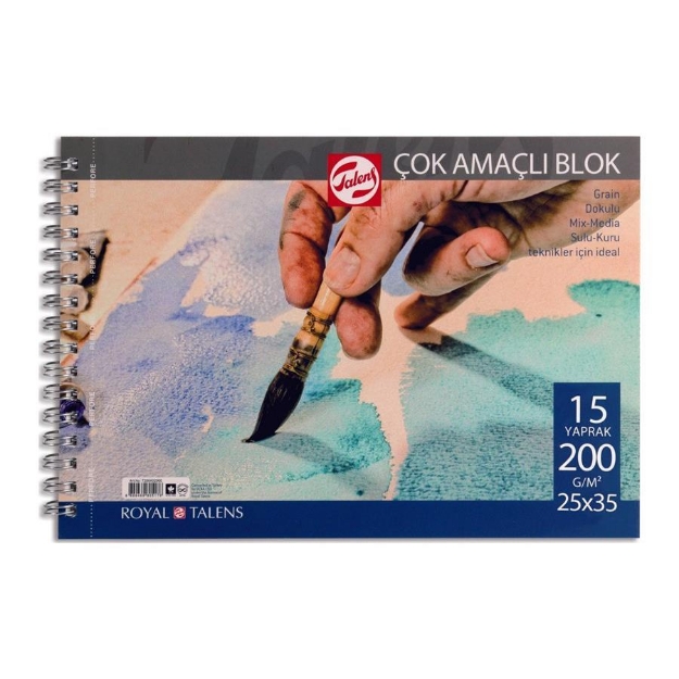 Picture of Talens 25x35 200 Gr. 15 Yaprak Çok Amaçlı Resim Bloğu