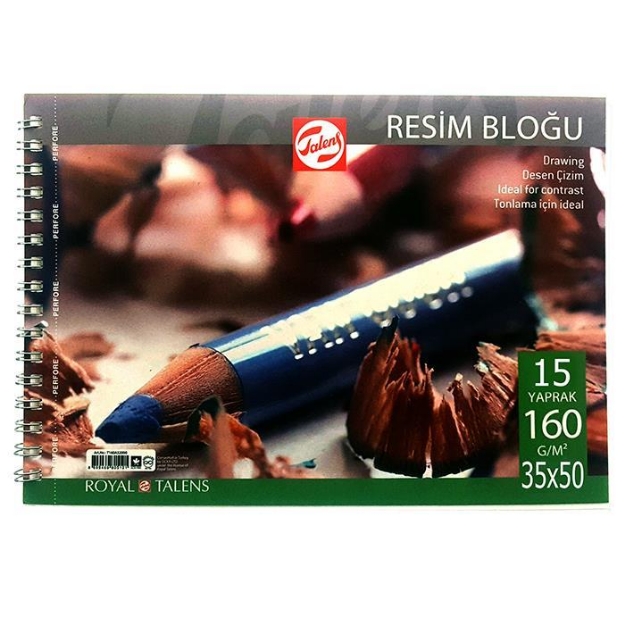 Picture of Talens 160 Gr. 35x50 15 Yaprak Spiralli Resim Bloğu