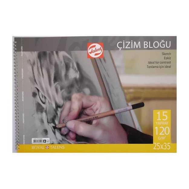 Picture of Talens 120 Gr. 25x35 15 Yaprak Spiralli Çizim Bloğu