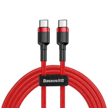 Baseus Cafule 3A Type-C to Type-C 1 Metre Kırmızı Şarj Kablosu detaylarını göster Baseus Cafule 3A Type-C to Type-C 1 Metre Kırmızı Şarj Kablosu resmi