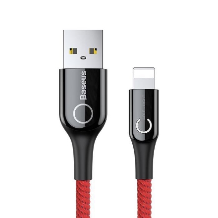 Baseus C-Shaped Işıklı 2.4A Lightning 1 Metre Kırmızı Şarj Kablosu detaylarını göster Baseus C-Shaped Işıklı 2.4A Lightning 1 Metre Kırmızı Şarj Kablosu resmi