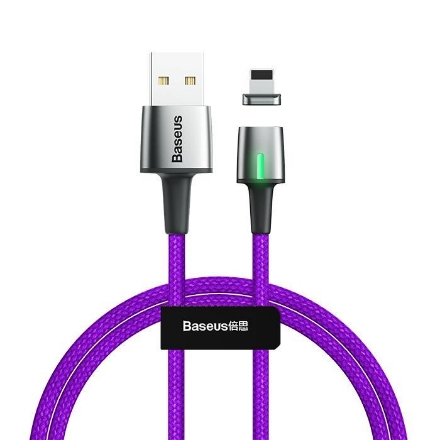 Baseus Zinc Magnetic Manyetik Uçlu 2.4A 100 cm Lightning Mor Şarj Kablosu detaylarını göster Baseus Zinc Magnetic Manyetik Uçlu 2.4A 100 cm Lightning Mor Şarj Kablosu resmi