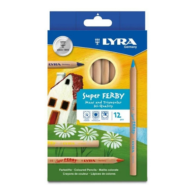 Picture of Lyra Ferby Naturel Üçgen Kuru Boya 12 li