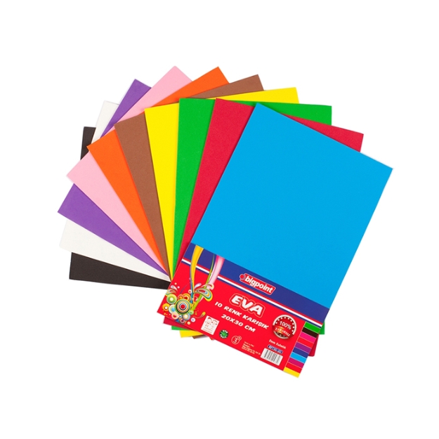 Picture of Big Point Yapışkansız 20x30 cm EVA 10 Renkli El İşi ve Hobi Süngeri