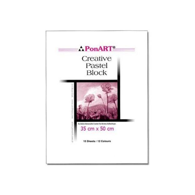 Picture of PonArt Creative Pastel Blok Resim Defteri 35x50 cm - 160 gr Renkli Sayfa 15 Yaprak