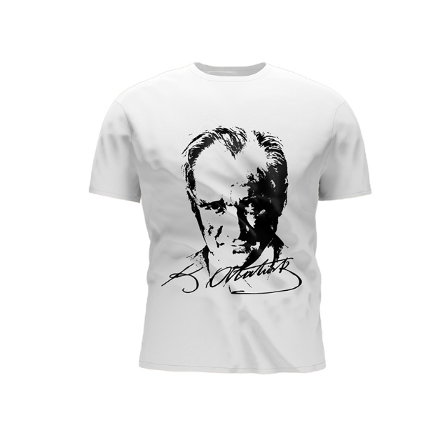 Picture of Atatürk Baskılı T-Shirt - Beyaz
