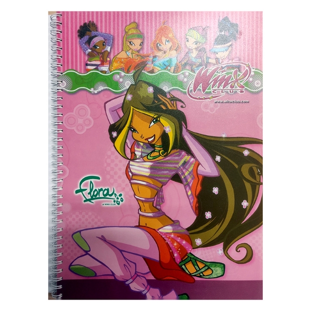 Picture of Gıpta Winx Club Spiralli Plastik Kapaklı A4 80 Yaprak Kareli Defter