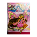 Picture of Gıpta Winx Club Spiralli Plastik Kapaklı A4 80 Yaprak Kareli Defter