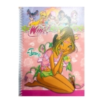 Picture of Gıpta Winx Club Spiralli Plastik Kapaklı A4 80 Yaprak Kareli Defter