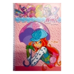 Picture of Gıpta Winx Club Spiralli Plastik Kapaklı A4 80 Yaprak Kareli Defter