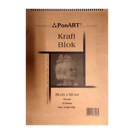 Ponart 10628 125 Gram 15 Yaprak 35X50 CM Kraft Resim Defteri detaylarını göster Ponart 10628 125 Gram 15 Yaprak 35X50 CM Kraft Resim Defteri resmi